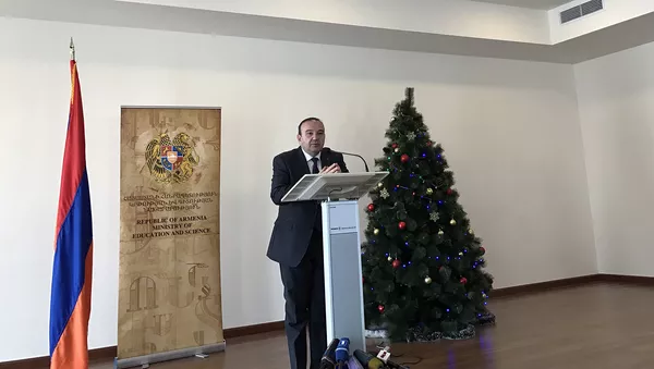 Итоговая пресс-конференция Министра науки и образования РА Левона Мкртчяна - Sputnik Армения