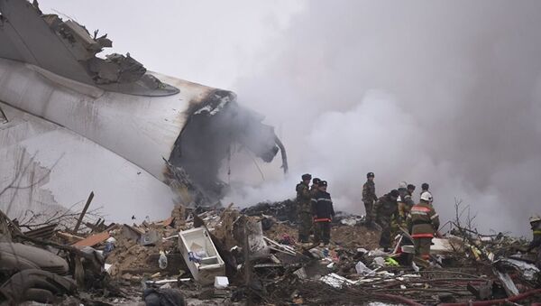 Грузовой самолет турецкой авиакомпании упал на жилые дома в селе Дача-Суу Чуйской области - Sputnik Արմենիա