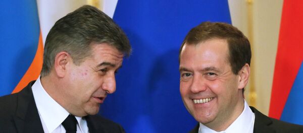 Премьер-министр РФ Д. Медведев встретился с премьер-министром РФ Армении К. Карапетяном - Sputnik Армения