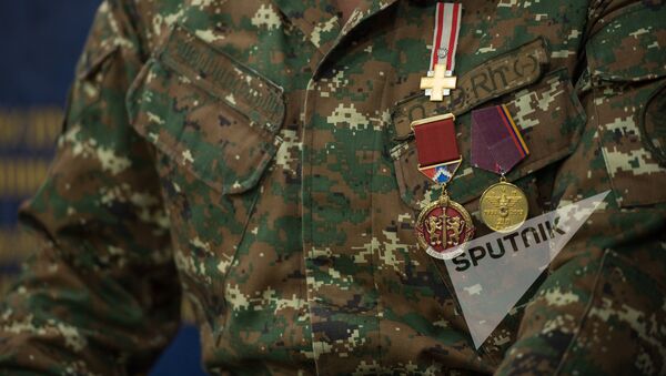 Военные медали военнослужащего Нарека Малхасяна  - Sputnik Армения