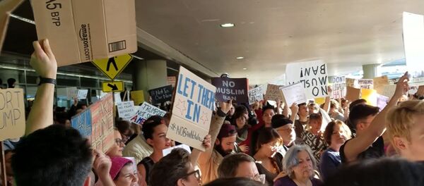 СПУТНИК_Протесты в США против закона о мигрантах - Sputnik Армения