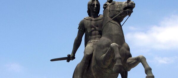 Полуостров Халхидики. Памятник Александру Македонскому - Sputnik Армения