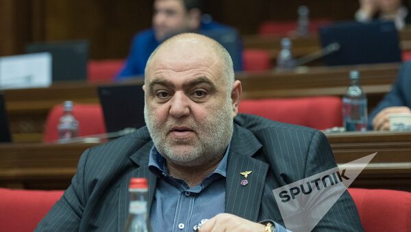Депутат Сейран Сароян на заседании Национального собрания Армении (8 февраля 2017). Еревaн - Sputnik Армения