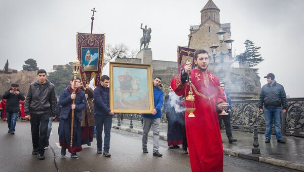 В Тбилиси отметили День Святого Саркиса, покровителя влюбленных - Sputnik Армения