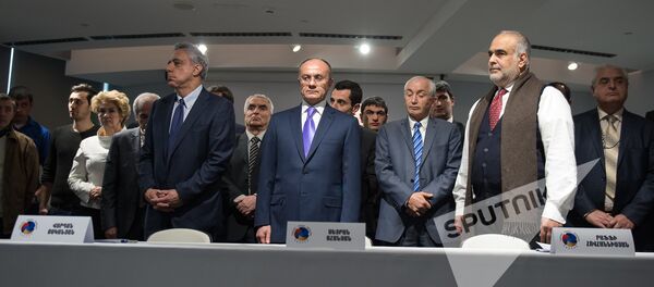 Новый политический союз Дашинк. Вардан Осканян, Сейран Оганян и Раффи Оганесян Новый политический союз Дашинк. Вардан Осканян, Сейран Оганян и Раффи Оганесян - Sputnik Արմենիա