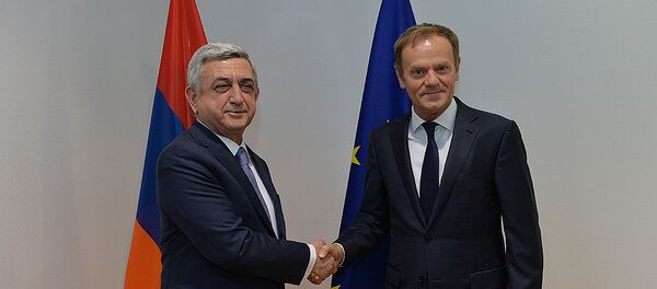 ПРЕЗИДЕНТ СЕРЖ САРГСЯН ВСТРЕТИЛСЯ С ПРЕДСЕДАТЕЛЕМ СОВЕТА ЕВРОПЫ ДОНАЛЬДОМ ТУСКОМ ПРЕЗИДЕНТ СЕРЖ САРГСЯН ВСТРЕТИЛСЯ С ПРЕДСЕДАТЕЛЕМ СОВЕТА ЕВРОПЫ ДОНАЛЬДОМ ТУСКОМ - Sputnik Արմենիա
