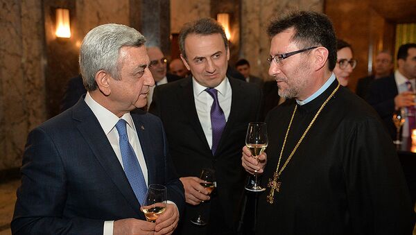 Президент Саргсян на встрече с представителями армянских деловых кругов Бельгии - Sputnik Армения
