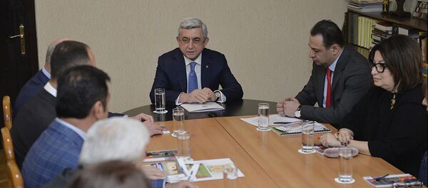 Президент Серж Саргсян посетил Всеармянский фонд Айастан - Sputnik Արմենիա