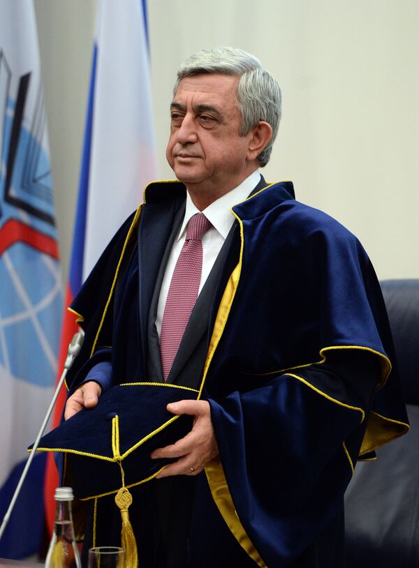 Президенту Республики Армения С. Саргсяну присвоено звание почетного доктора МГИМО - Sputnik Արմենիա