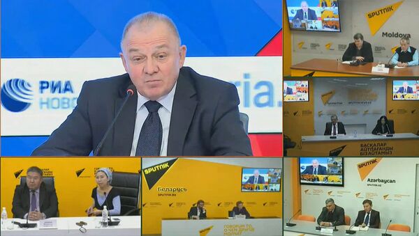 Видеомост на тему Экономическая повестка дня СНГ состоялся в пресс-центре Sputnik Армения - Sputnik Армения