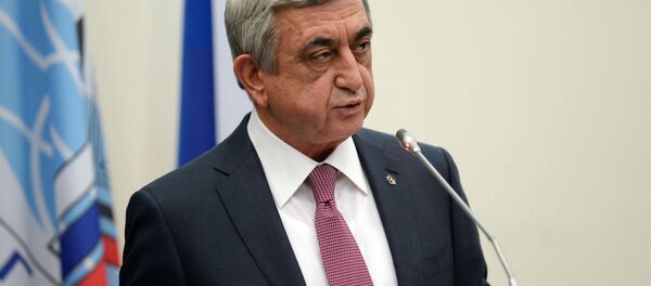 Президент Республики Армения Серж Саргсян Президент Республики Армения Серж Саргсян - Sputnik Армения
