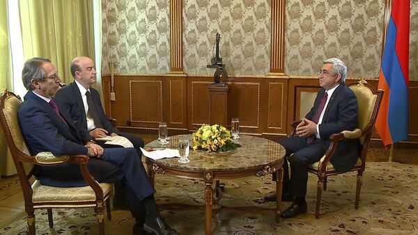 Սերժ Սարգսյանը EFE–ին տված հարցազրույցում խոսել է ՌԴ–ի հետ հարաբերությունների մասին - Sputnik Արմենիա