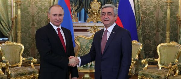 Переговоры президента РФ В. Путина с президентом Армении С. Саргсяном Переговоры президента РФ В. Путина с президентом Армении С. Саргсяном - Sputnik Армения