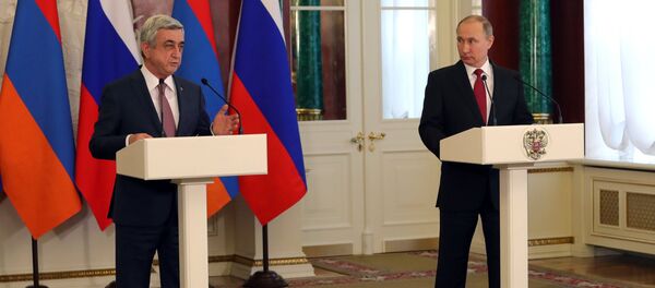 Переговоры президента РФ В. Путина с президентом Армении С. Саргсяном - Sputnik Армения