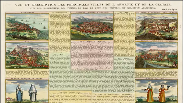 Полное изображение страницы из Исторического атласа Анри Шателена относительно Армении и Грузии - Sputnik Армения