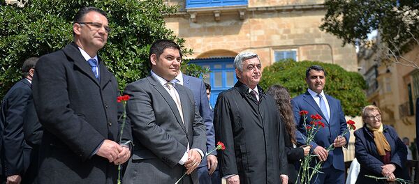 Президент Серж Саргсян с рабочим визитом отправился в Республику Мальта Президент Серж Саргсян с рабочим визитом отправился в Республику Мальта - Sputnik Արմենիա