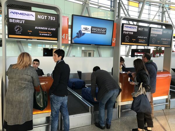 Первый рейс авиакомпании Армения в Бейрут  - Sputnik Армения
