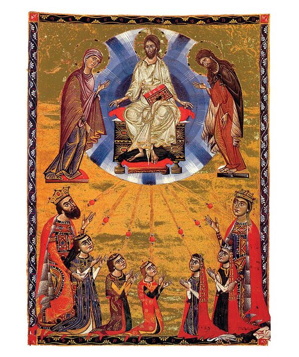 Миниатюра из Евангелии Королевы Керан Миниатюра из Евангелии Королевы Керан - Sputnik Արմենիա