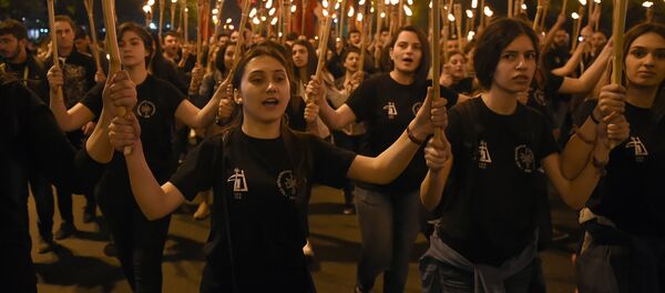 Ջահերով երթ՝  դեպի Ծիծեռնակաբերդ - Sputnik Արմենիա