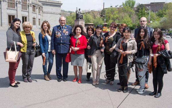 Акция “Лента Победы: Я помню! Я горжусь!” в Ереване - Sputnik Армения