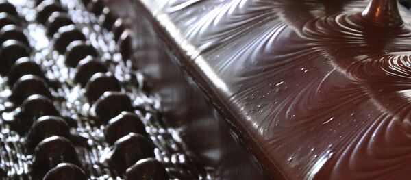 На линии по выпуску шоколадных конфет На линии по выпуску шоколадных конфет - Sputnik Армения