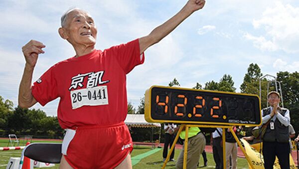 105-летний японский бегун Хидекити Миядзаки установил рекорд на дистанции 100 метров - Sputnik Արմենիա