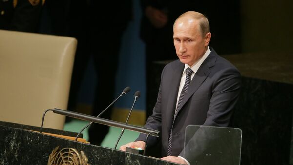 Президент РФ В.Путин принимает участие в 70-й сессии Генеральной Ассамблеи ООН - Sputnik Армения