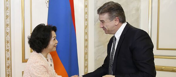 Карен Карапетян принял Ивон Чиу Карен Карапетян принял Ивон Чиу - Sputnik Արմենիա