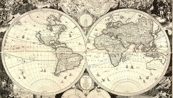 Карта мира Товмаса Ванандеци на армянском. Амстердам, 1695 год - Sputnik Արմենիա
