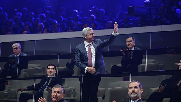 Президент Серж Саргсян присутствовал на церемонии открытия «Астана Экспо 2017» - Sputnik Армения
