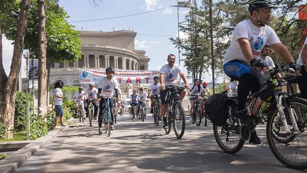 Велопробег Всемирный день без тобака - Sputnik Армения