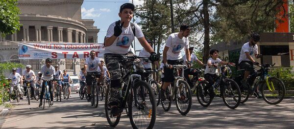 Велопробег Всемирный день без тобака Велопробег Всемирный день без тобака - Sputnik Արմենիա