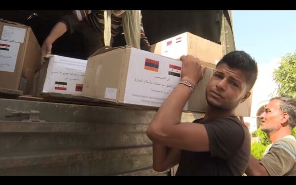 Партия гуманитарной помощи из Армении доставлена в Дамаск. Церковь св. Саркиса. - Sputnik Армения