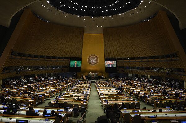 выступление президента Армении Сержа Саргсяна на Генассамблее ООН выступление президента Армении Сержа Саргсяна на Генассамблее ООН - Sputnik Армения