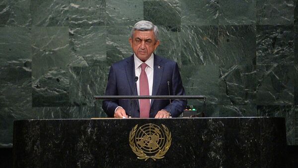 выступление президента Армении Сержа Саргсяна на Генассамблее ООН - Sputnik Արմենիա