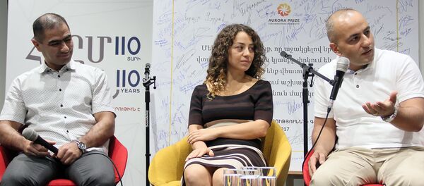 Геворг Восканян, Армине Бархударян и Айк Ованнисян - Sputnik Արմենիա