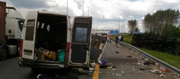 ДТП с участием микроавтобуса из Еревана - Sputnik Армения