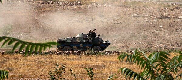 Учения на тему Подготовка и ведение операции по поддержанию мира Коллективными миротворческими силами ОДКБ в Кавказском регионе коллективной безопасности на полигоне Баграмян в Армении Учения на тему Подготовка и ведение операции по поддержанию мира Коллективными миротворческими силами ОДКБ в Кавказском регионе коллективной безопасности на полигоне Баграмян в Армении - Sputnik Армения