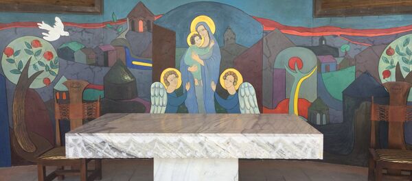 Открытие мемориала увековечивающего визит Папы Римского в Армению Открытие мемориала увековечивающего визит Папы Римского в Армению - Sputnik Армения