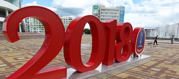 Инсталляция с символикой ЧМ-2018 в Саранске - Sputnik Армения