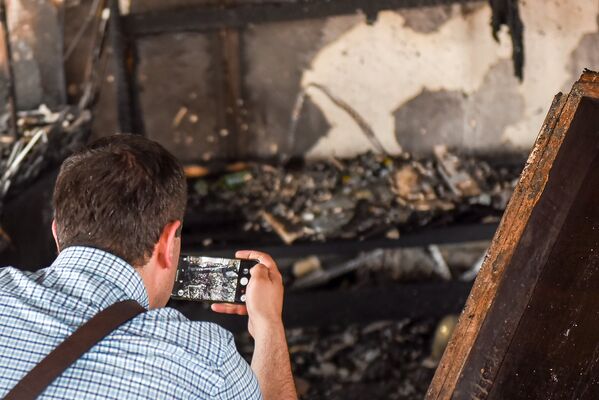 Пожар в ресторанном комплексе Старый Эривань - Sputnik Армения