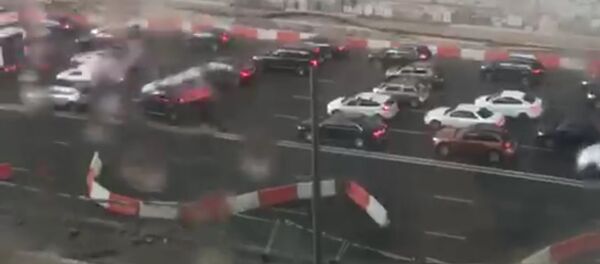 Шторм в Москве вызвал затор на Садовом кольце Шторм в Москве вызвал затор на Садовом кольце - Sputnik Армения