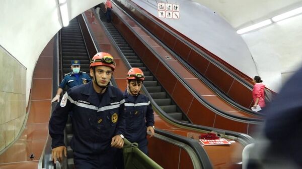 Учения МЧС РА в метро Учения МЧС РА в метро - Sputnik Армения