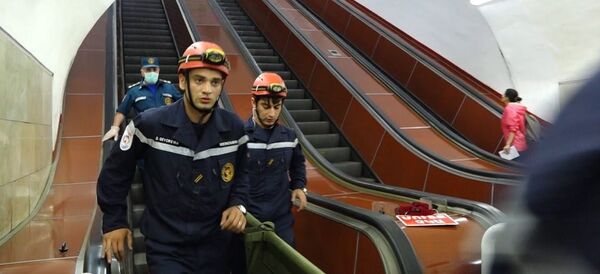 Учения МЧС РА в метро Учения МЧС РА в метро - Sputnik Армения