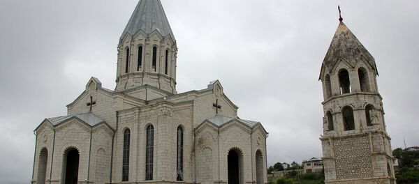 Церковь Казанчецоц, город Шуши. Республика Арцах - Sputnik Արմենիա