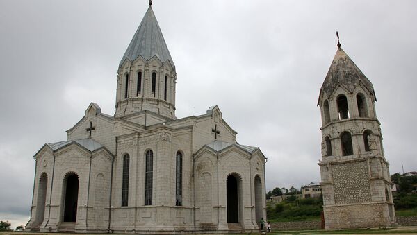 Церковь Казанчецоц, город Шуши. Республика Арцах - Sputnik Արմենիա