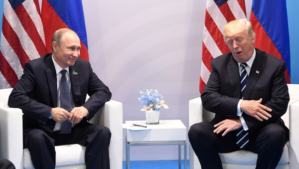 Президенты России и США Владимир Путин и Дональд Трамп - Sputnik Армения