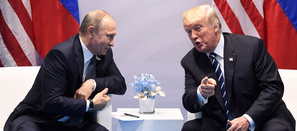 Президенты России и США Владимир Путин и Дональд Трамп - Sputnik Армения