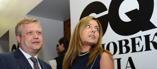 Руководитель Департамента культуры города Москвы Сергей Капков и телеведущая Сати Спивакова - Sputnik Армения