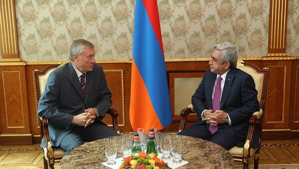 президент Армении Серж Саргсян и генсек ОСКБ Николай Бордюжа - Sputnik Արմենիա